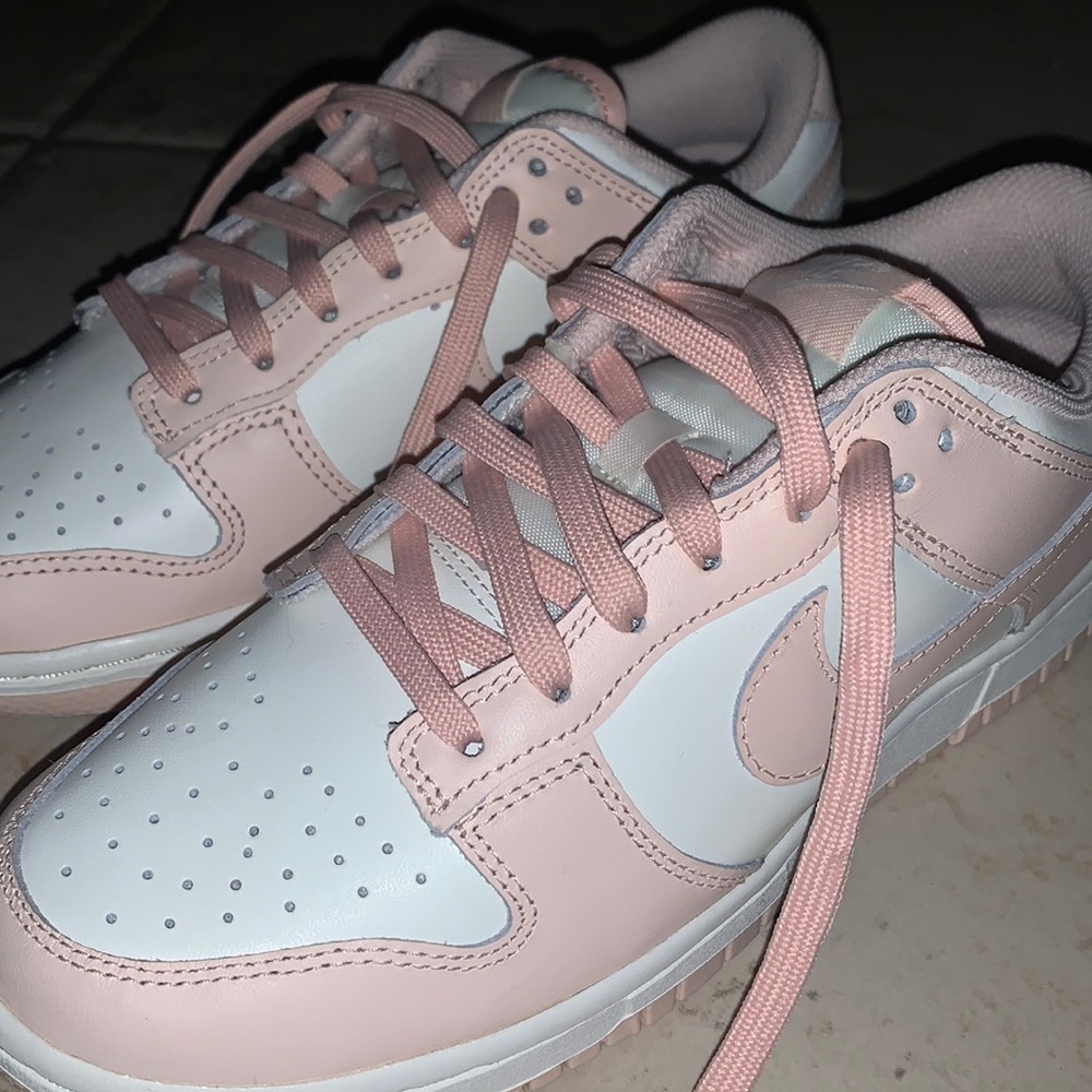Nike Women’s Low-Top Sneakers in White and Light Pink